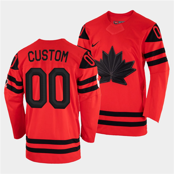 Men's Red Canada Hockey Custom 2022 Beijing Winter Olympic  Stitched Jersey